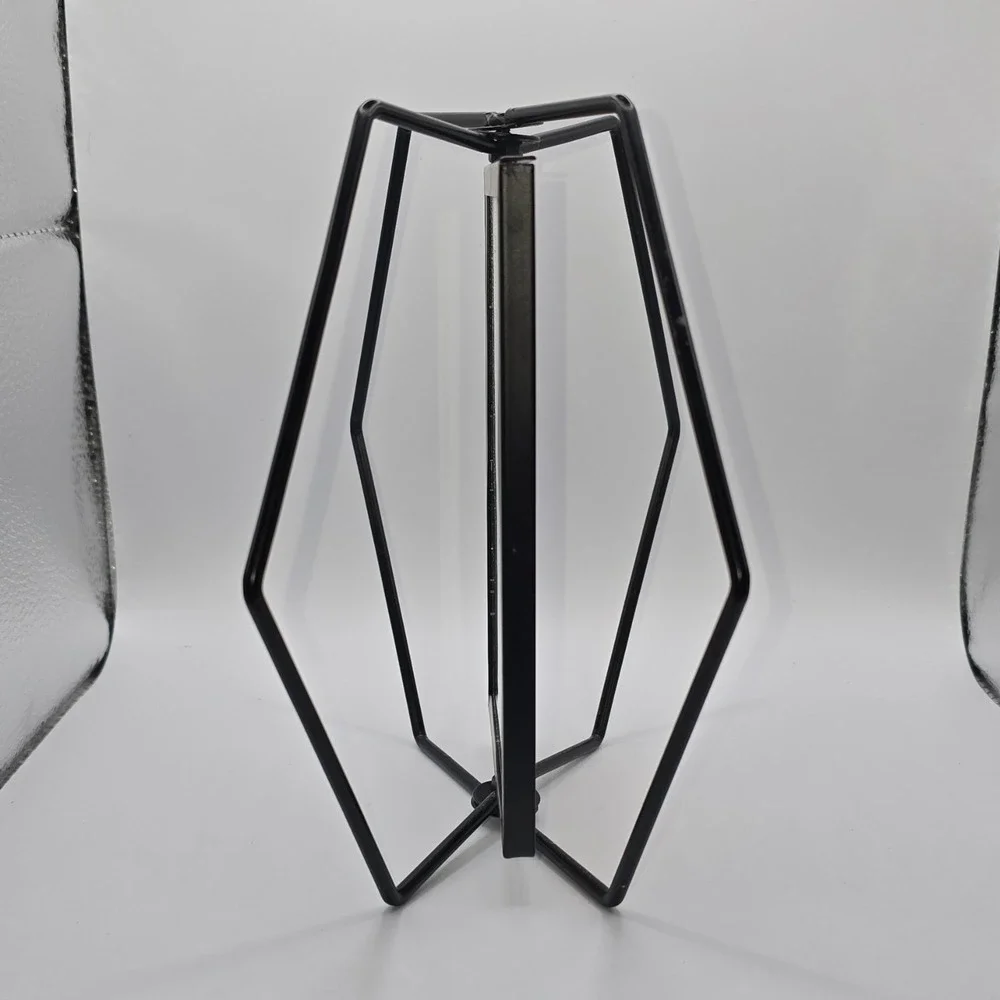 Studio Decor Geometric Black Metal Photo Frame 4x6 Modern Freestanding‎ Portrait